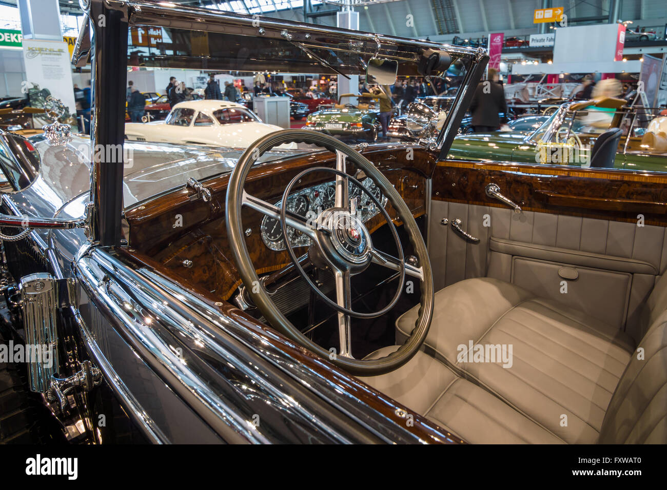 Cabina di full-size auto di lusso Mercedes-Benz 770K Cabriolet D (W07), 1931. Foto Stock