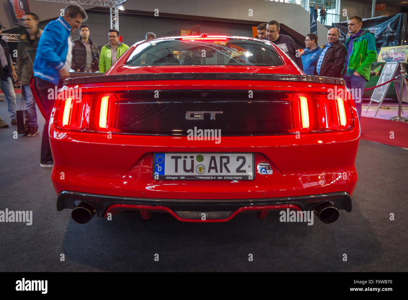 Pony auto Ford Mustang GT coupe fastback (sesta generazione), 2015 Foto Stock