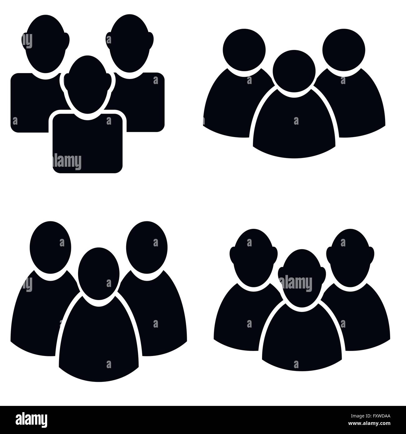 Persone che parlano icona impostare Illustrazione Vettoriale