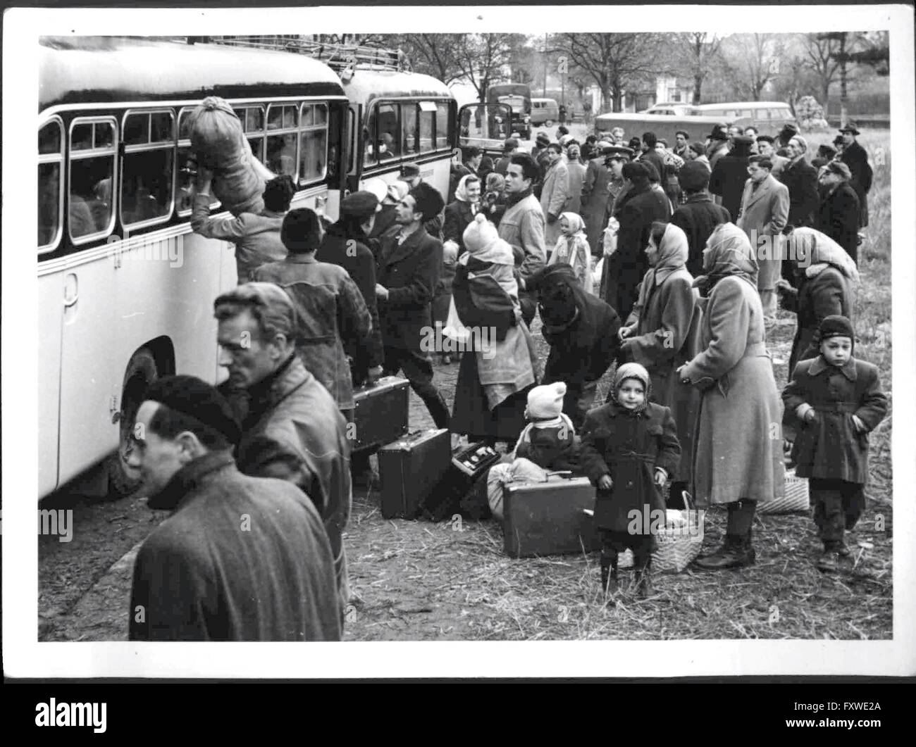 Ungarnflüchtlinge Foto Stock