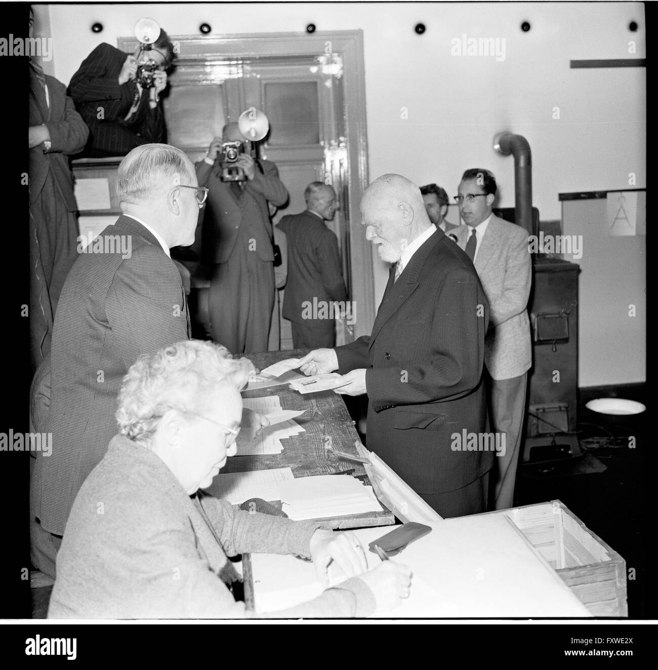 Nationalratswahlen 1956 Foto Stock