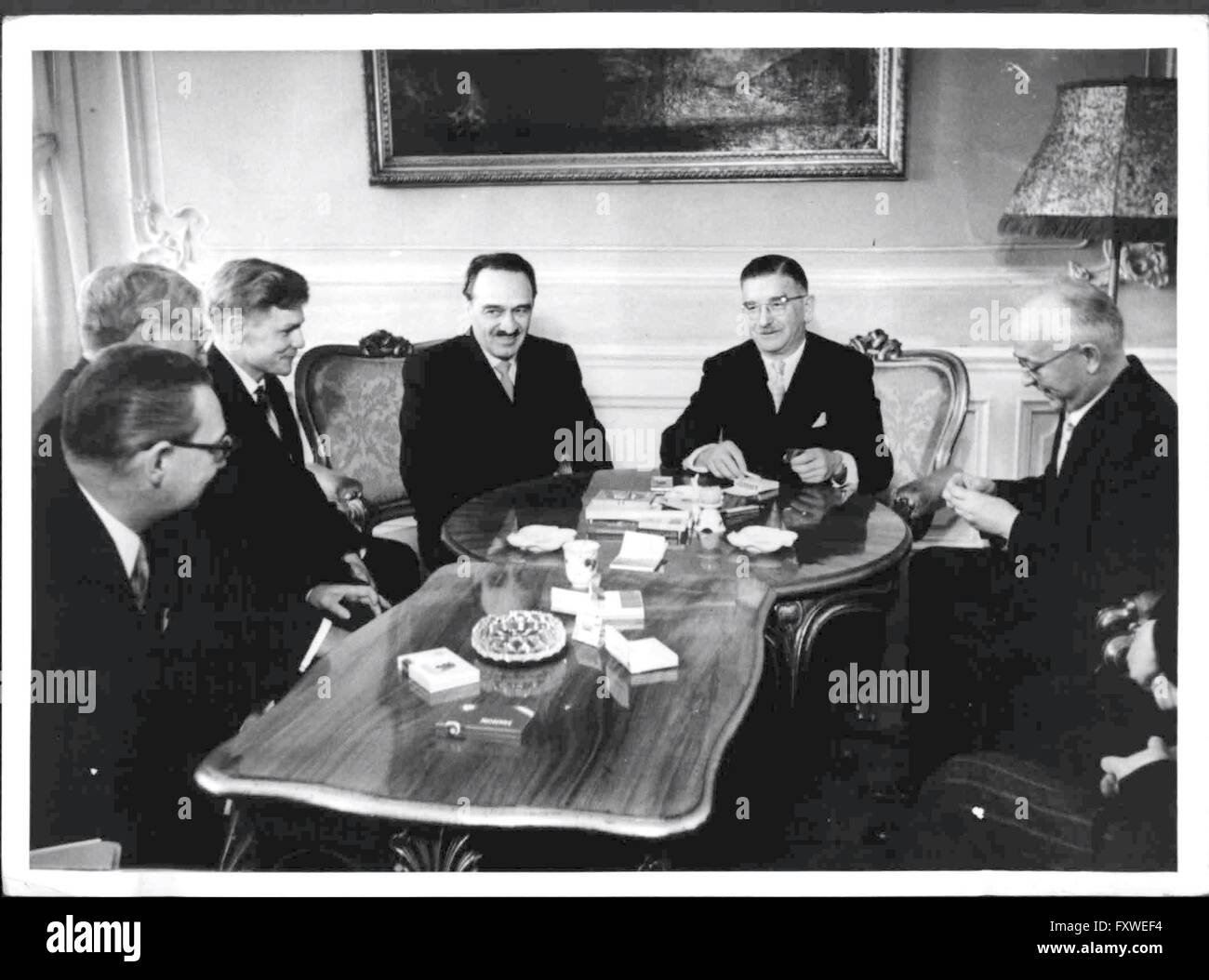 Der sowjetische Ministro Mikojan in Wien Foto Stock