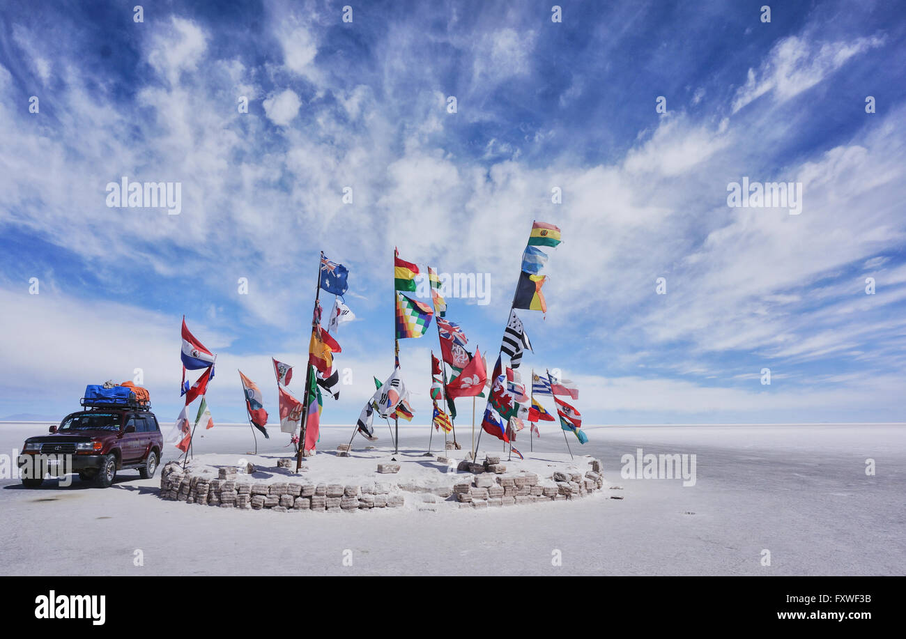 Bolivia - 22/08/2013 - Bolivia / Salar de Uyuni / Uyuni - deserto di sale di Uyuni - Sandrine Huet / Le Pictorium Foto Stock