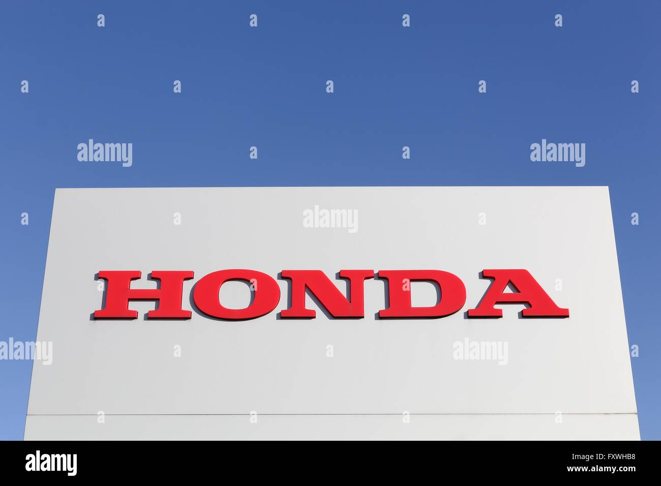 Honda logo su un pannello Foto Stock