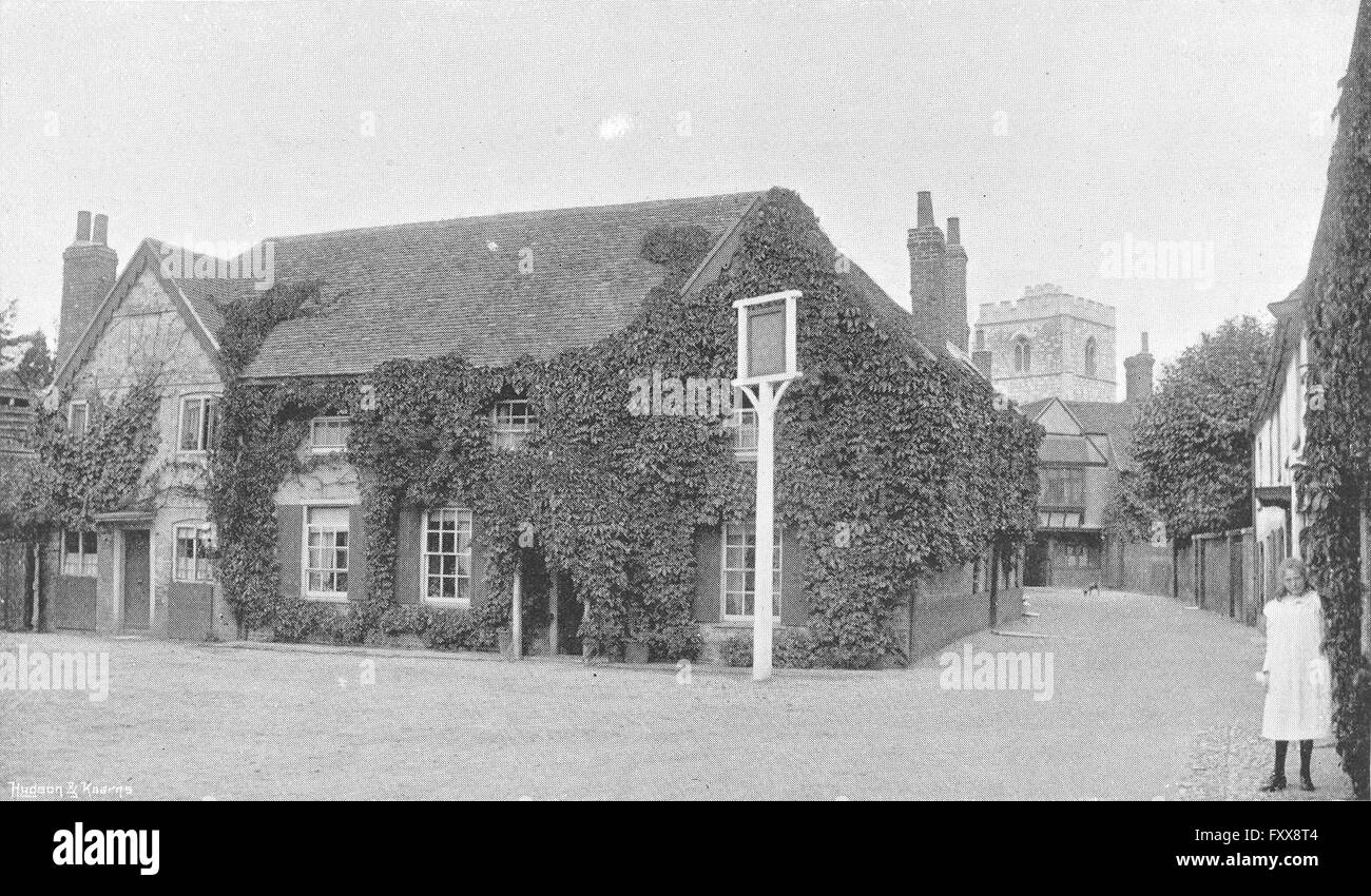 BERKS: Hind la testa & voce al sagrato, Bray, antica stampa 1897 Foto Stock