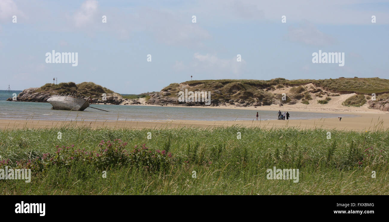 La spiaggia di Bunbeg nella Contea di Donegal. Foto Stock