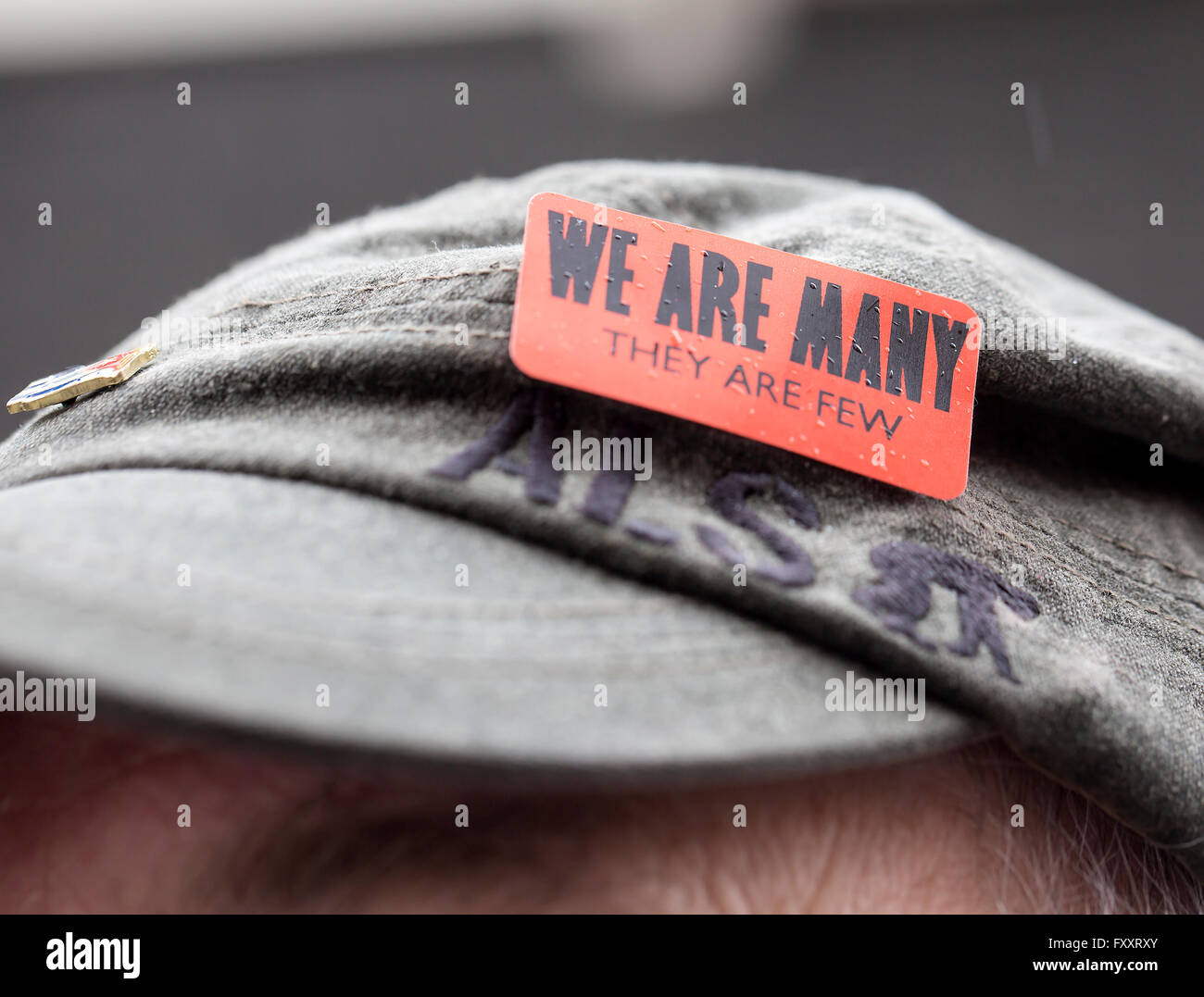 L'anti-austerità marzo a Londra rivendicazione principale era che i molti pagato per le poche persone abbienti nella parte superiore che ha evitato di imposta. Foto Stock