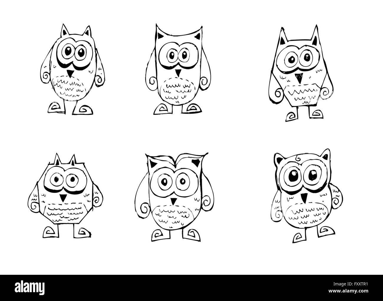 Cartoon animali raccolta Jaidee in stile familiare Illustrazione Vettoriale