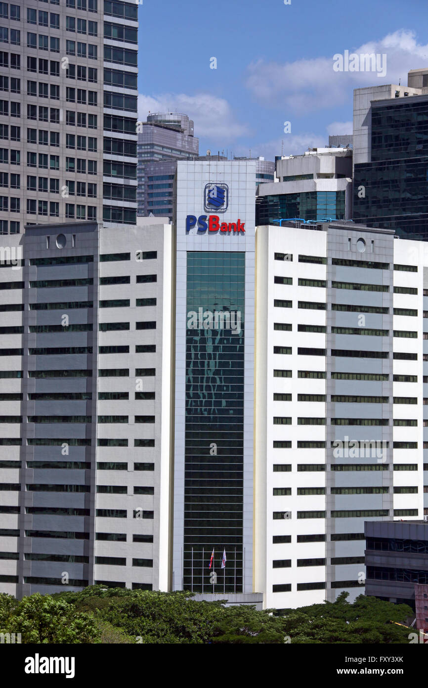 PS BANK BUILDING MANILA FILIPPINE ASIA 18 Aprile 2015 Foto Stock