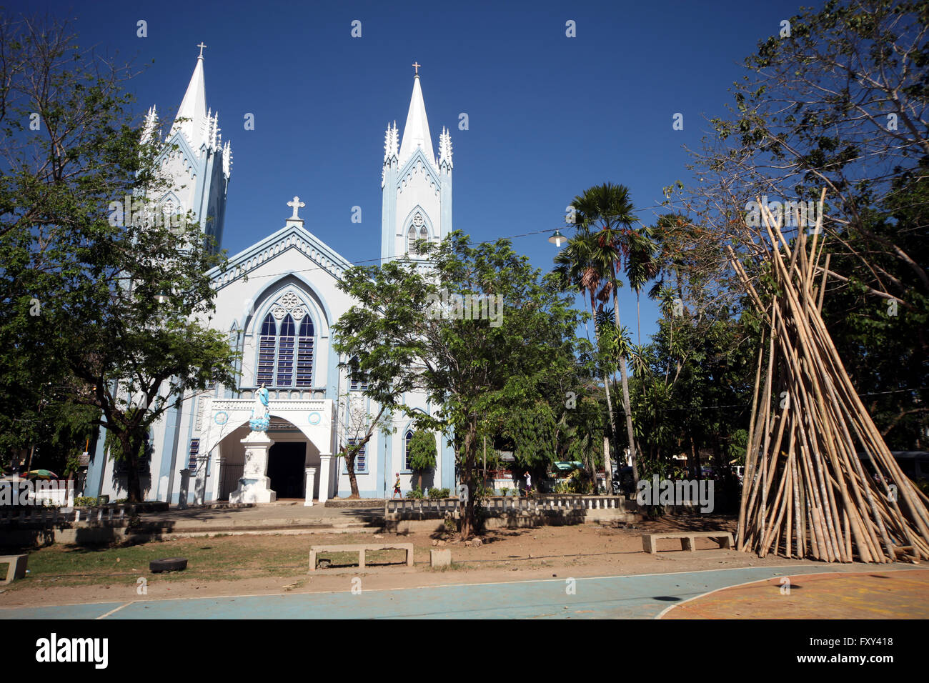 Cattedrale dell Immacolata Concezione a Puerto Princesa PALAWAN FILIPPINE ASIA 22 Aprile 2015 Foto Stock