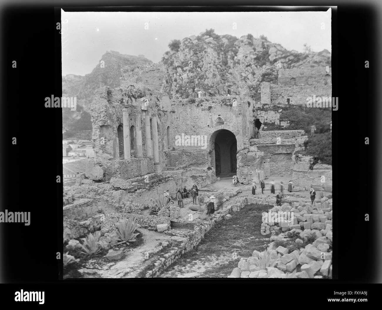 Das Antike Theater in Taormina Foto Stock