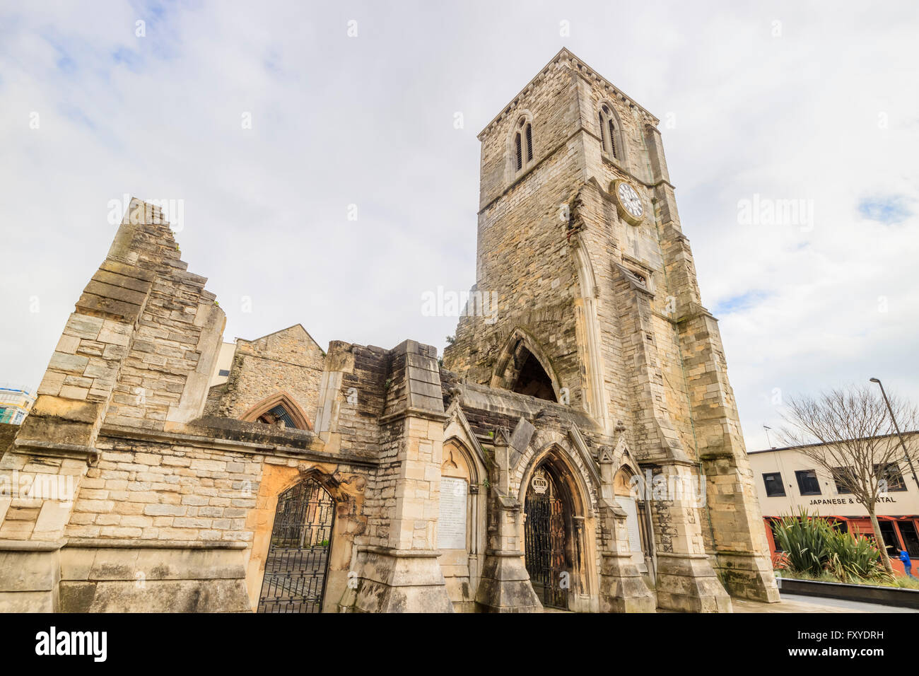 La storica chiesa di Holyrood a Southampton, Regno Unito Foto Stock