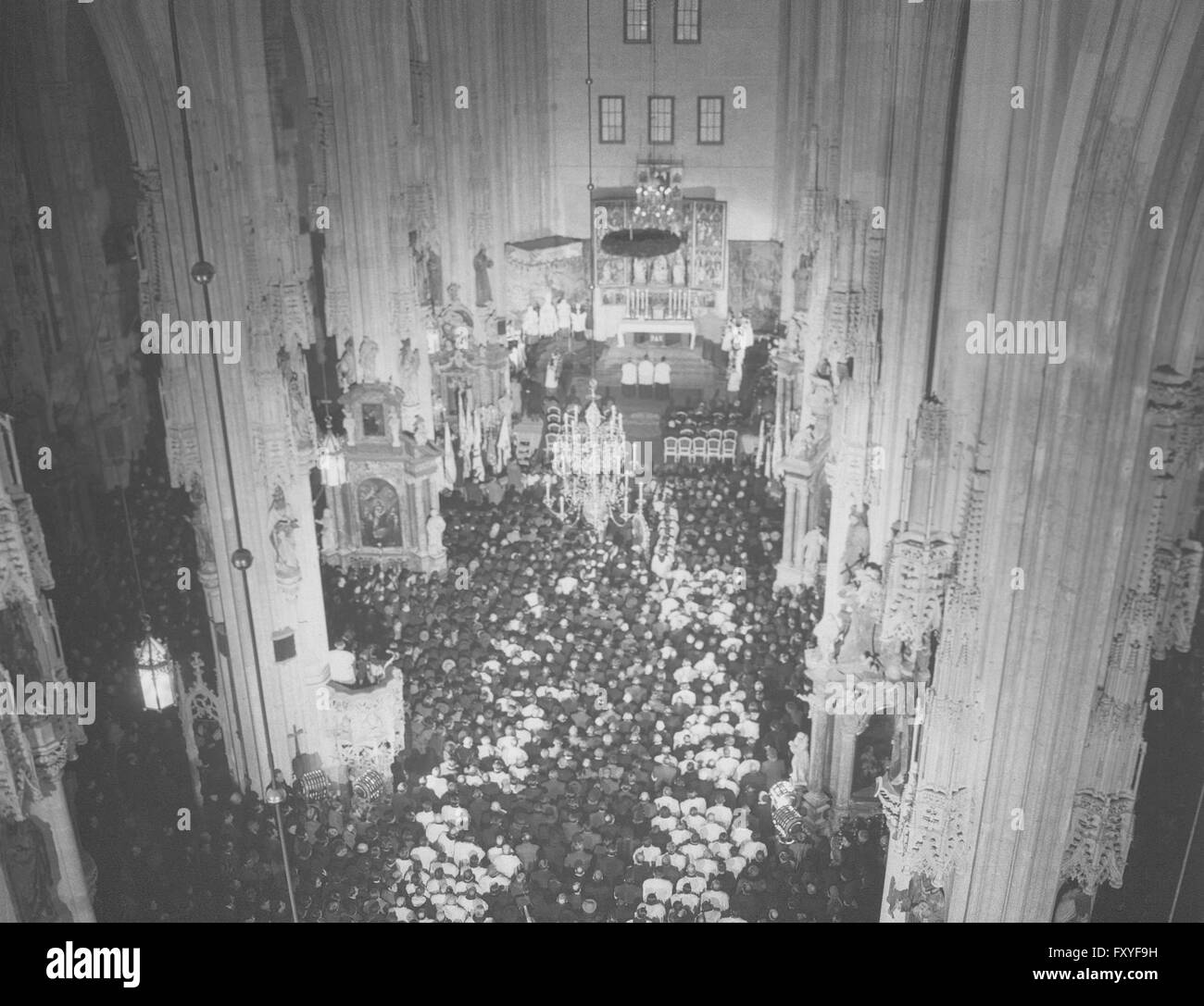 Wiedereröffnung des Wiener Stephansdoms. Foto Stock