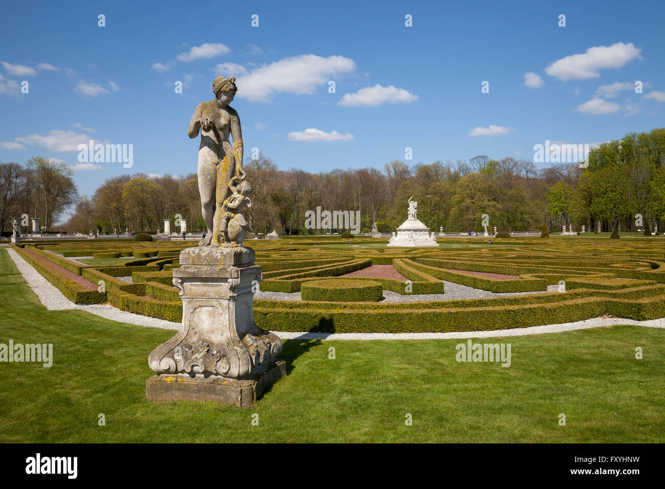 Isola di Venere nel parco del castello di Schloss Nordkirchen castle, Nordkirchen, Münsterland, Renania settentrionale-Vestfalia, Germania Foto Stock