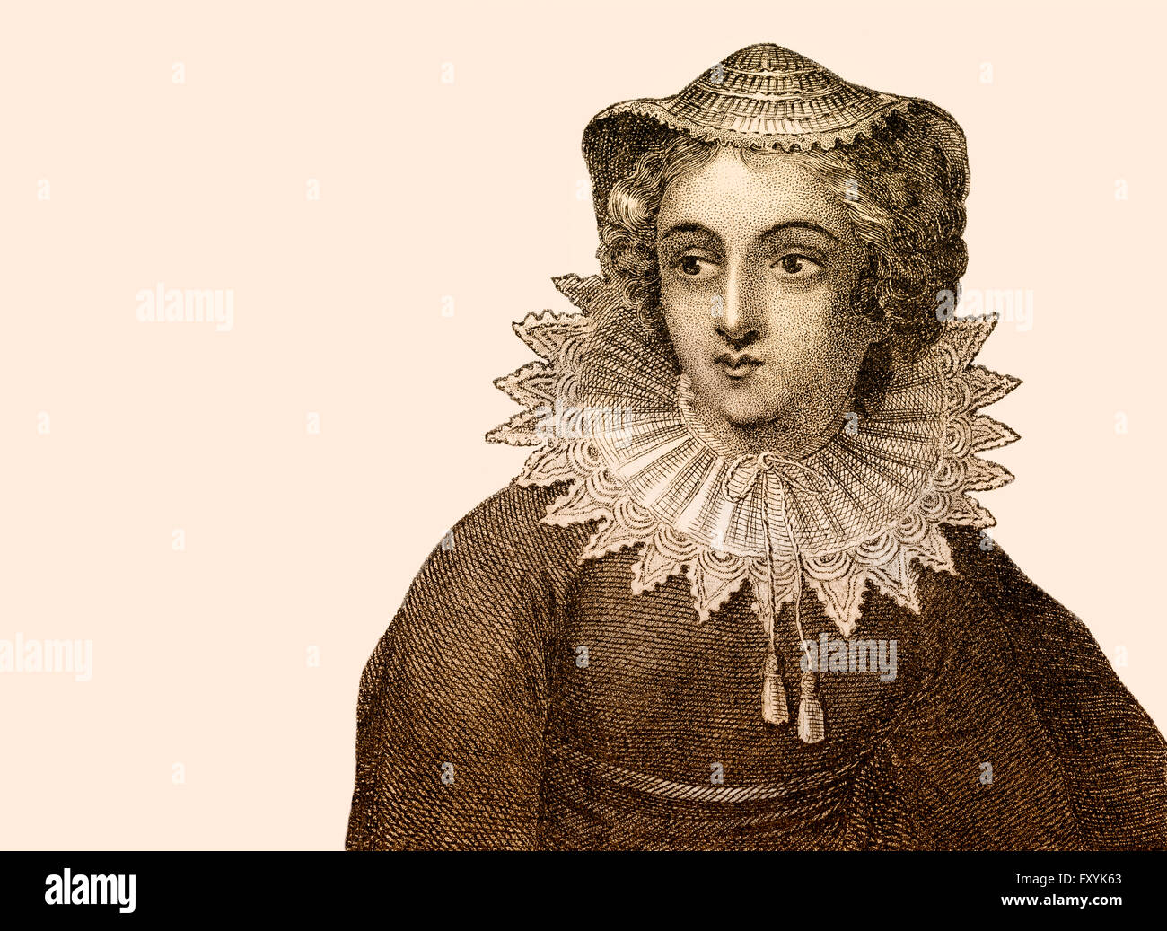 Maria Stuart o Maria I. 1542 - 1587, Regina di Scozia e di Francia, Maria Stuart oder Maria I., 1542 - 1587, Königin von Schottlan Foto Stock