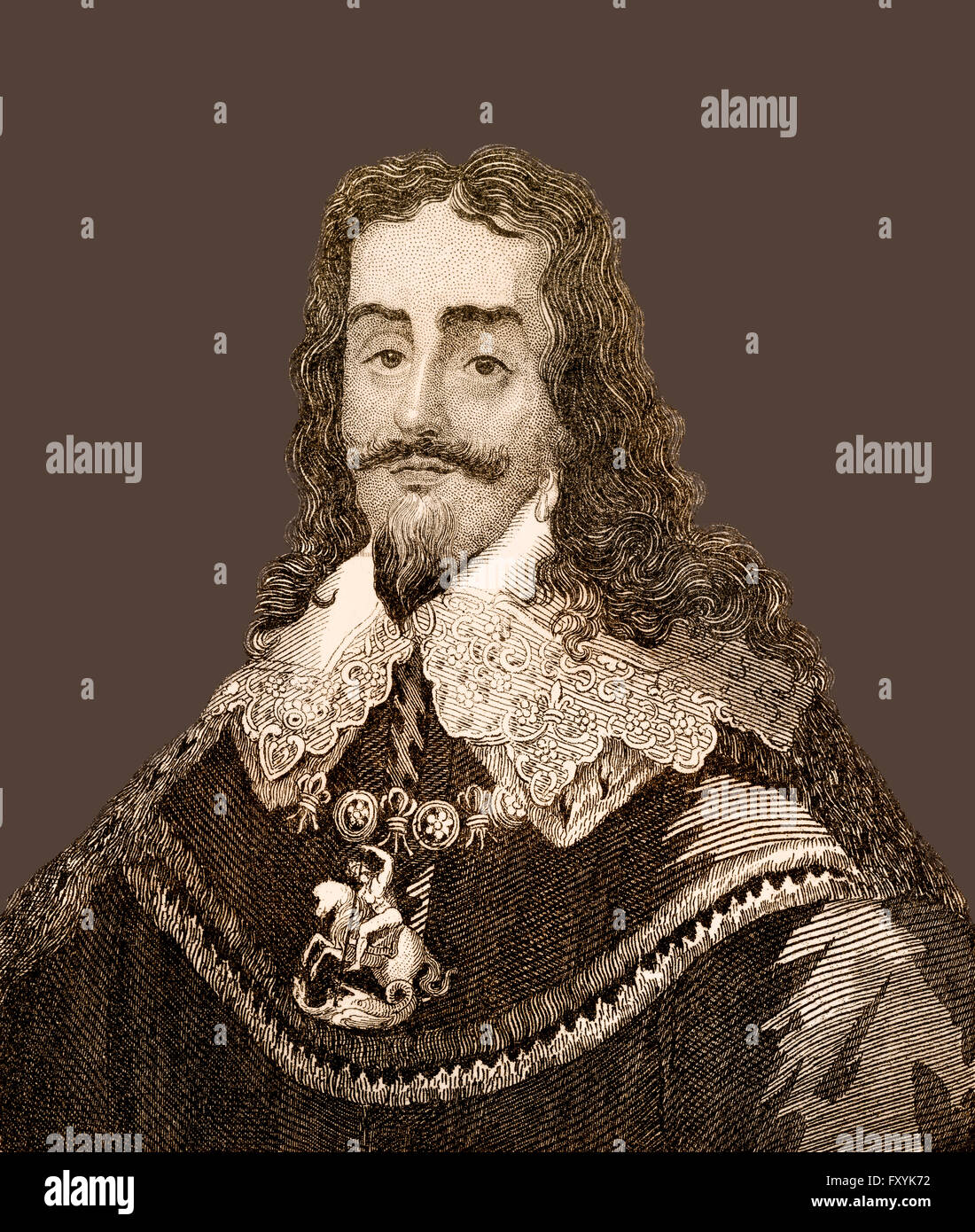 Charles I, 1600 - 1649, re d'Inghilterra, di Scozia e Irlanda Foto Stock