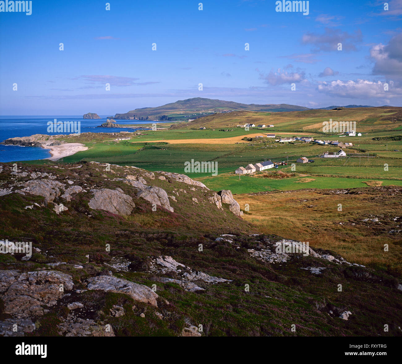 Malin Head, Penisola di Inishowen, County Donegal, Irlanda Foto Stock