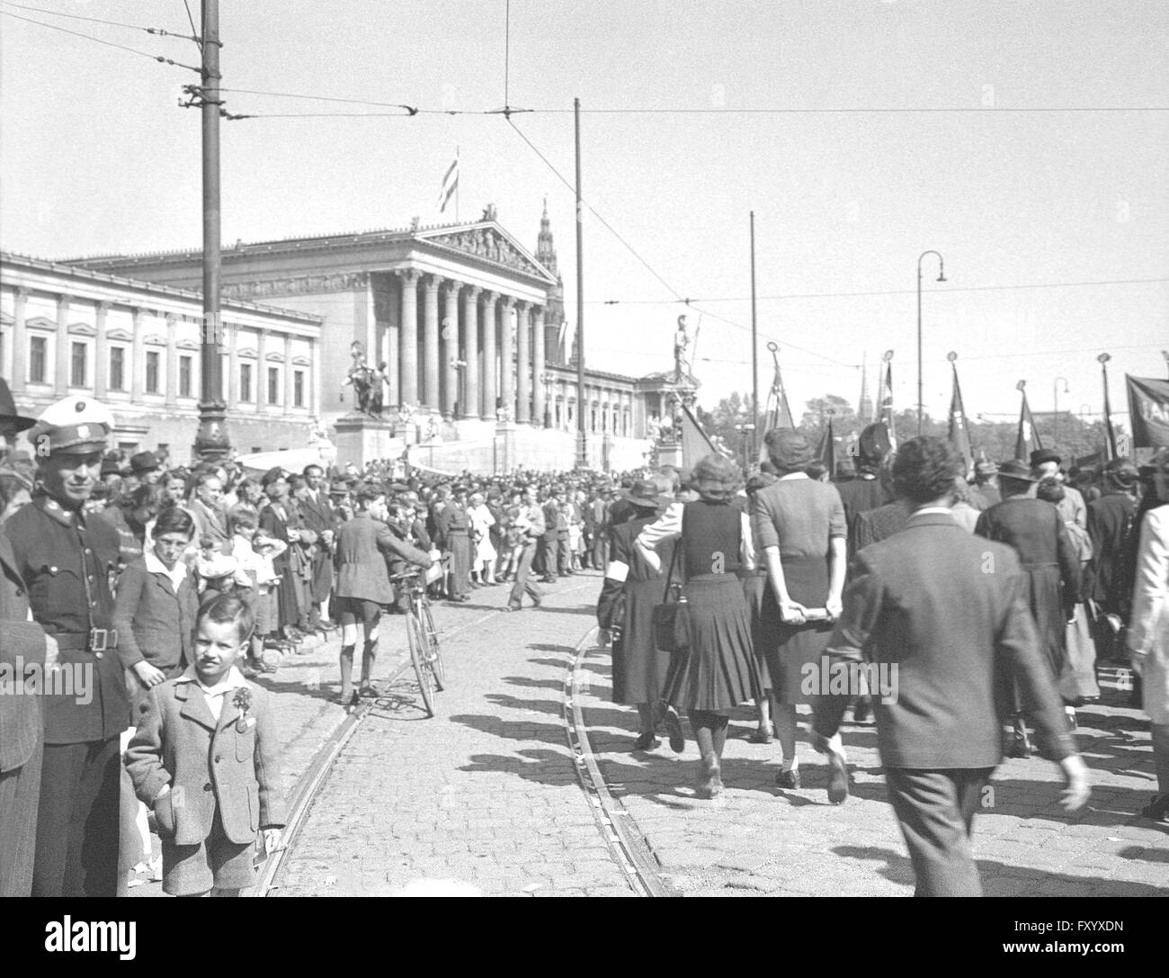 Maifeier der Wiener Sozialdemokratischen Partei Österreichs Foto Stock