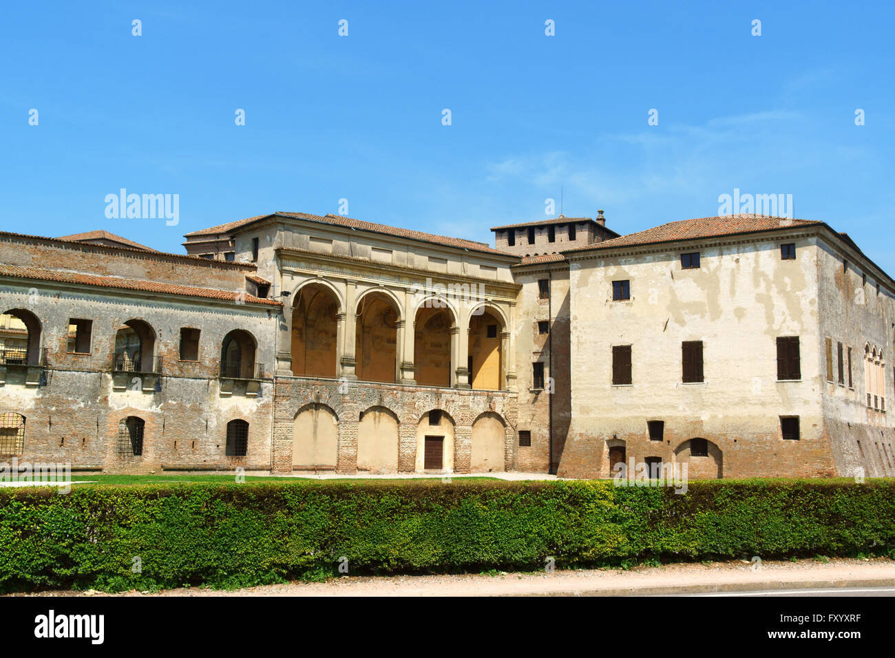 Mantova, Italia - 15 Giugno 2013: Corte Nuova Corte) è uno degli edifici del complesso chiamato Palazzo Ducale (Palac Ducale Foto Stock
