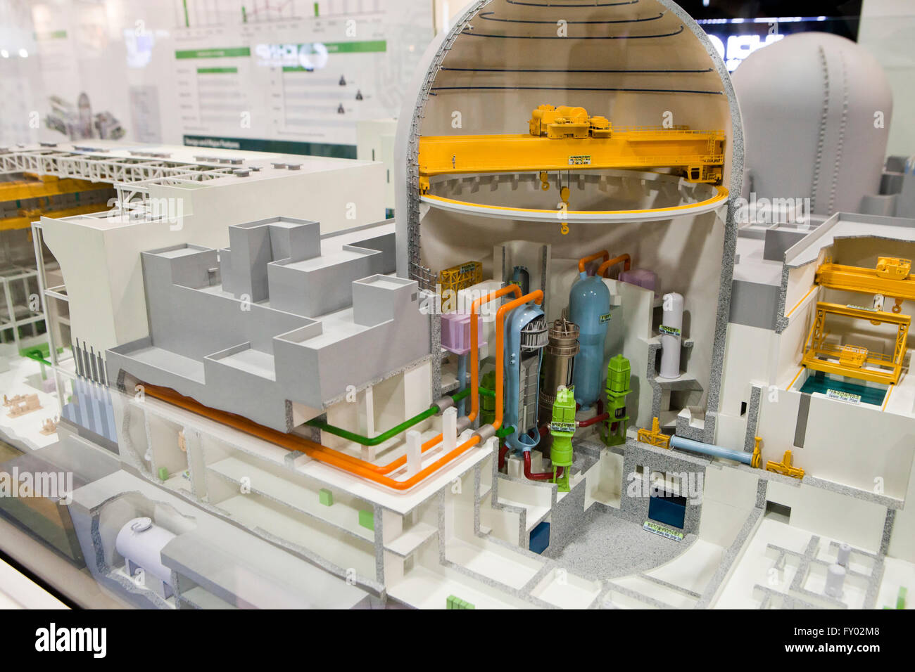 Modello in scala di potenza avanzata reattore 1400 (APR1400, nucleare) Foto Stock