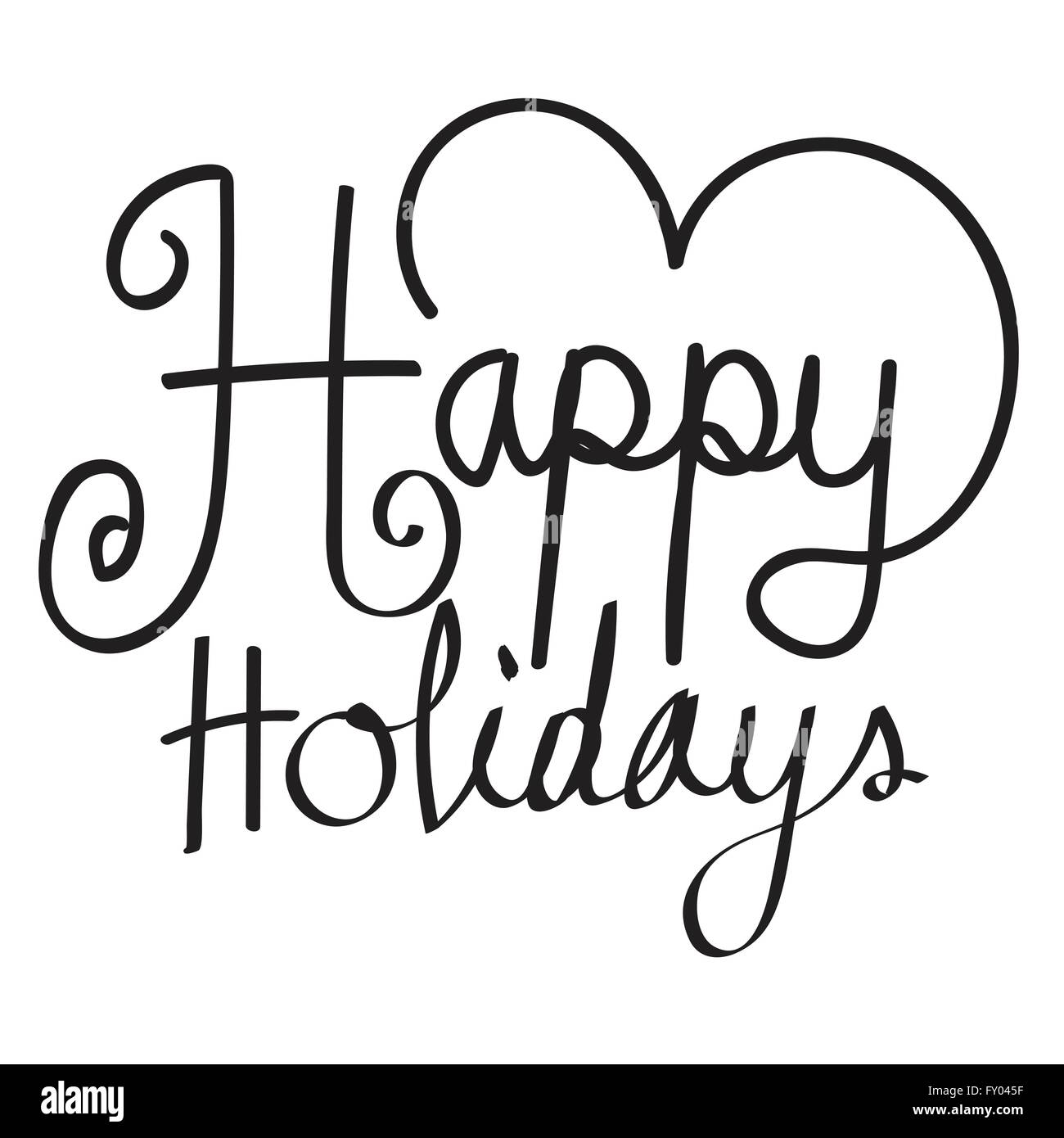 Vacanze felici illustrazione vettoriale per la vostra vacanza ,biglietto di auguri Illustrazione Vettoriale