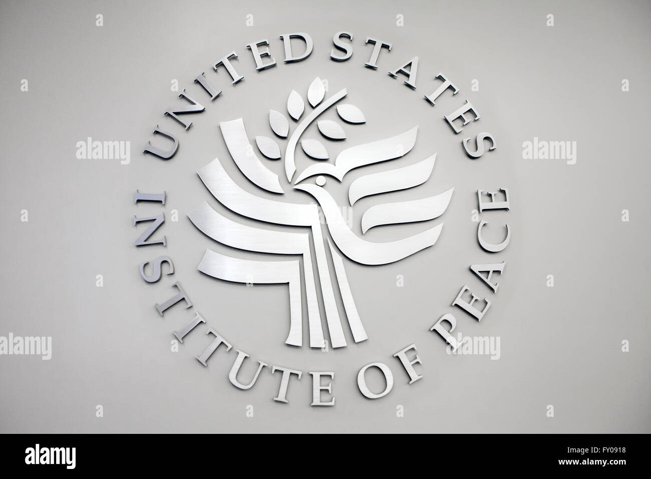 Noi Istituto di logo di pace - Washington DC, Stati Uniti d'America Foto Stock