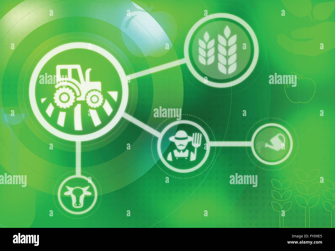 Rappresentazione illustrativa di allevamento Foto Stock