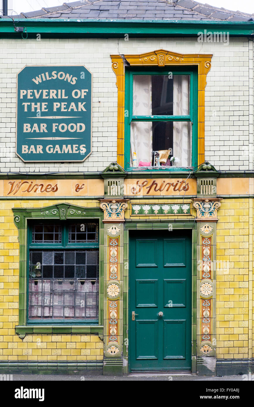 Il Pevril del picco Public House Manchester Foto Stock