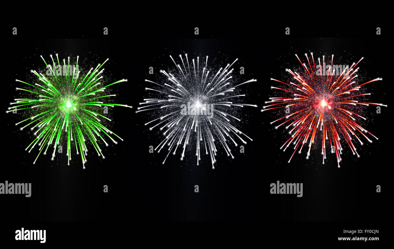Italiano celebrazione di fuochi d'artificio Foto Stock