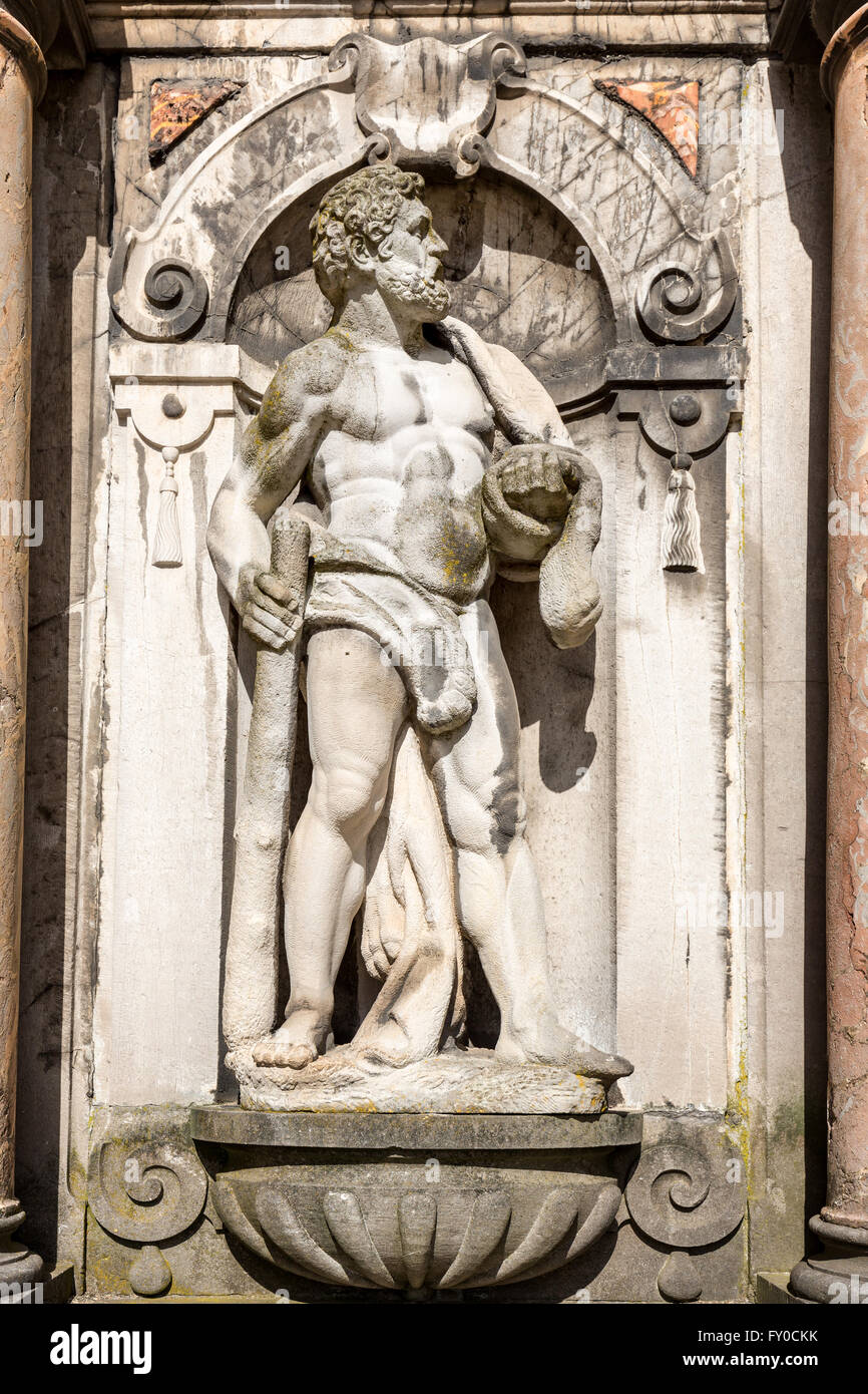 Dettagli dal arcade, Castello Frederiksborg, Danimarca Foto Stock