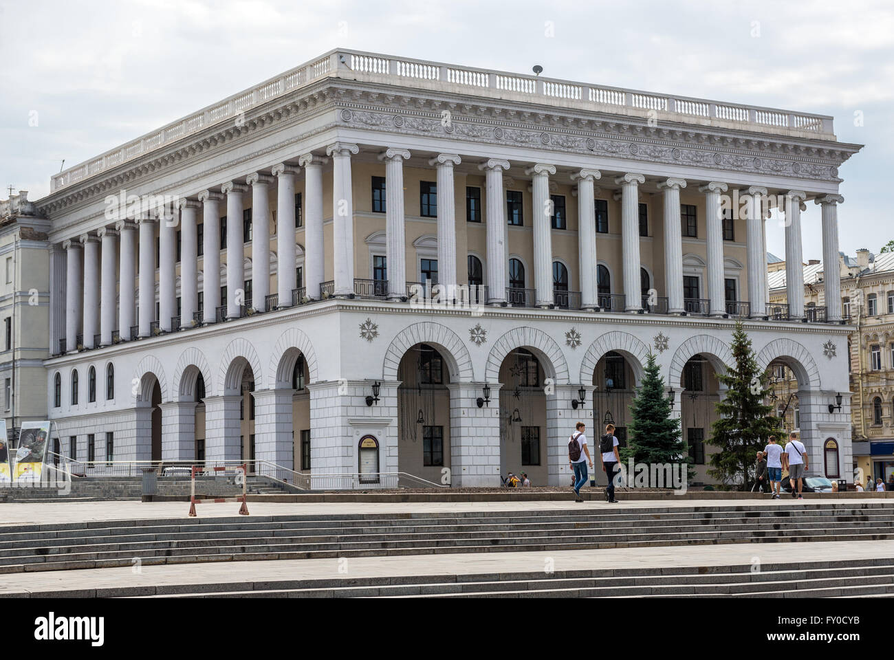 Petro Tchaikovsky Accademia Nazionale di Musica dell'Ucraina sul Maidan Nezalezhnosti (Piazza Indipendenza) a Kiev, Ucraina Foto Stock