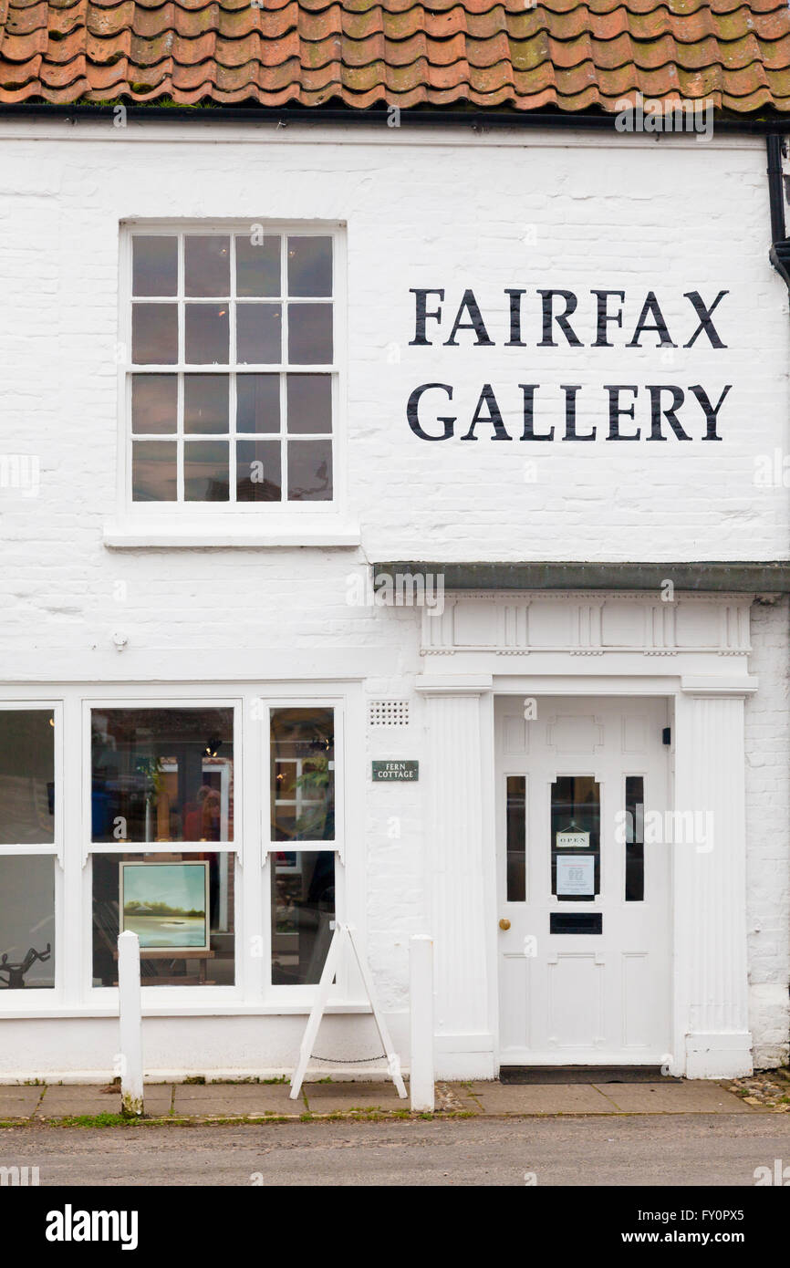 Fairfax Gallery, Burnham Market, North Norfolk, Regno Unito. Foto Stock