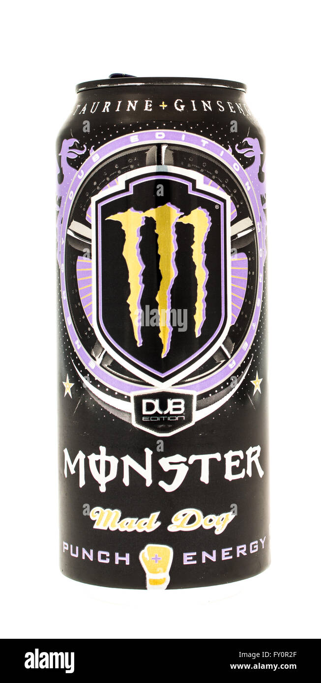Winneconne, WI - 5 Giugno 2015: Può di Monster mad dog DUB Edition per bere Foto Stock
