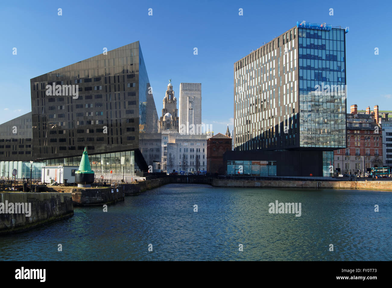 UK,Liverpool,Canning Dock e Waterfront edifici Foto Stock