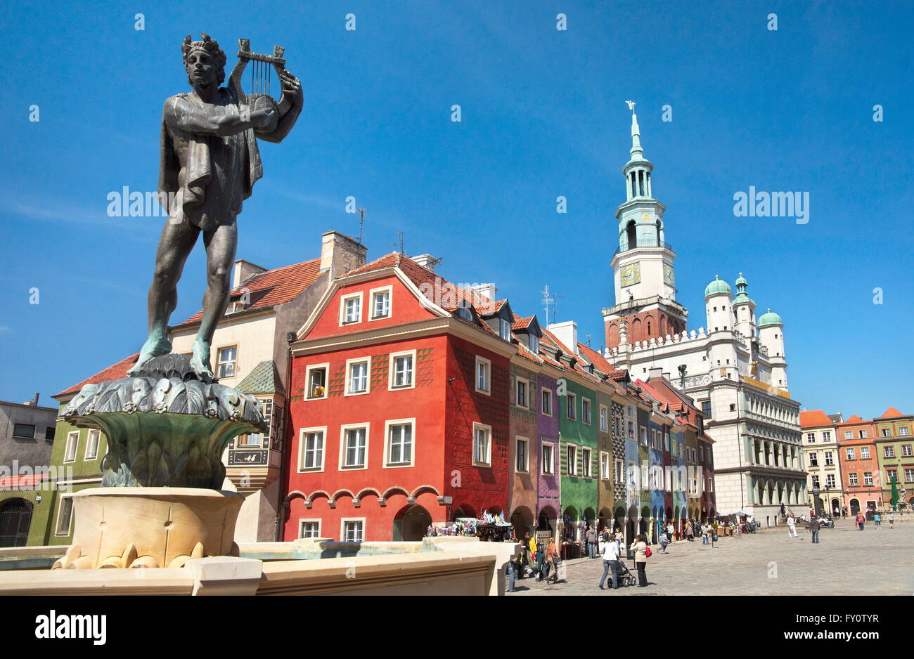 La Piazza Vecchia a Poznan Foto Stock