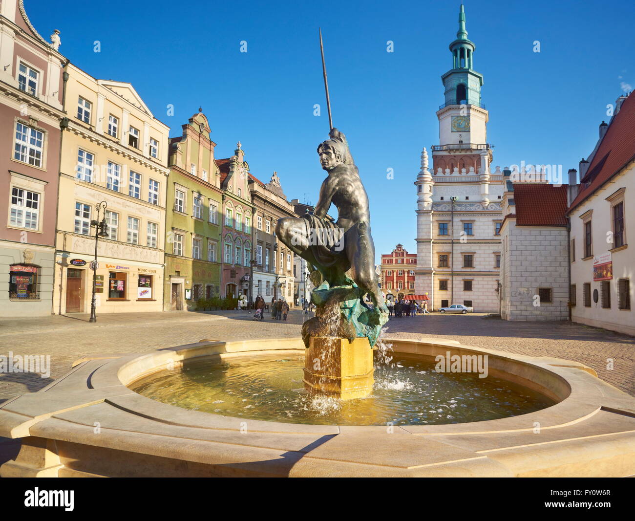 Poznan, la Piazza del Mercato Vecchio, Polonia, Europa Foto Stock