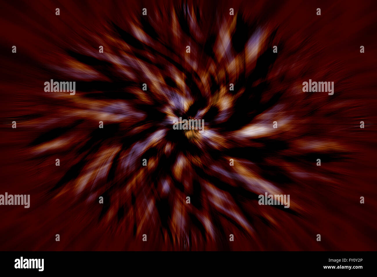 Vortice marrone sfondo sfocato. Il vortice è diretto verso il centro dell'immagine. Foto Stock