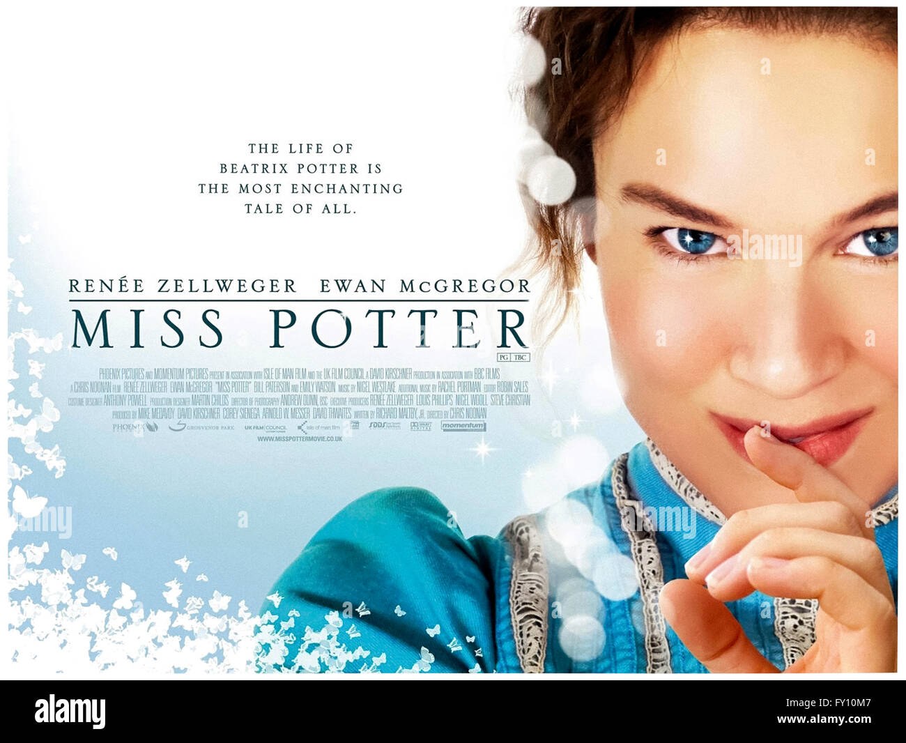 "Miss Potter' 2006 film su Beatrix Potter autore del tanto amato " il racconto di Peter Coniglio' libro per bambini serie. Diretto da Chris Noonan e interpretato da Renée Zellweger, Ewan McGregor e Emily Watson. Foto Stock