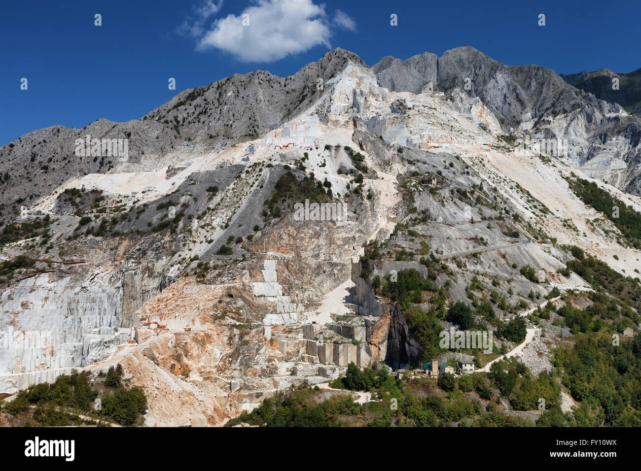 Cave di Marmo sulle Alpi Apuane , Carrara, Toscana, Italia Foto Stock