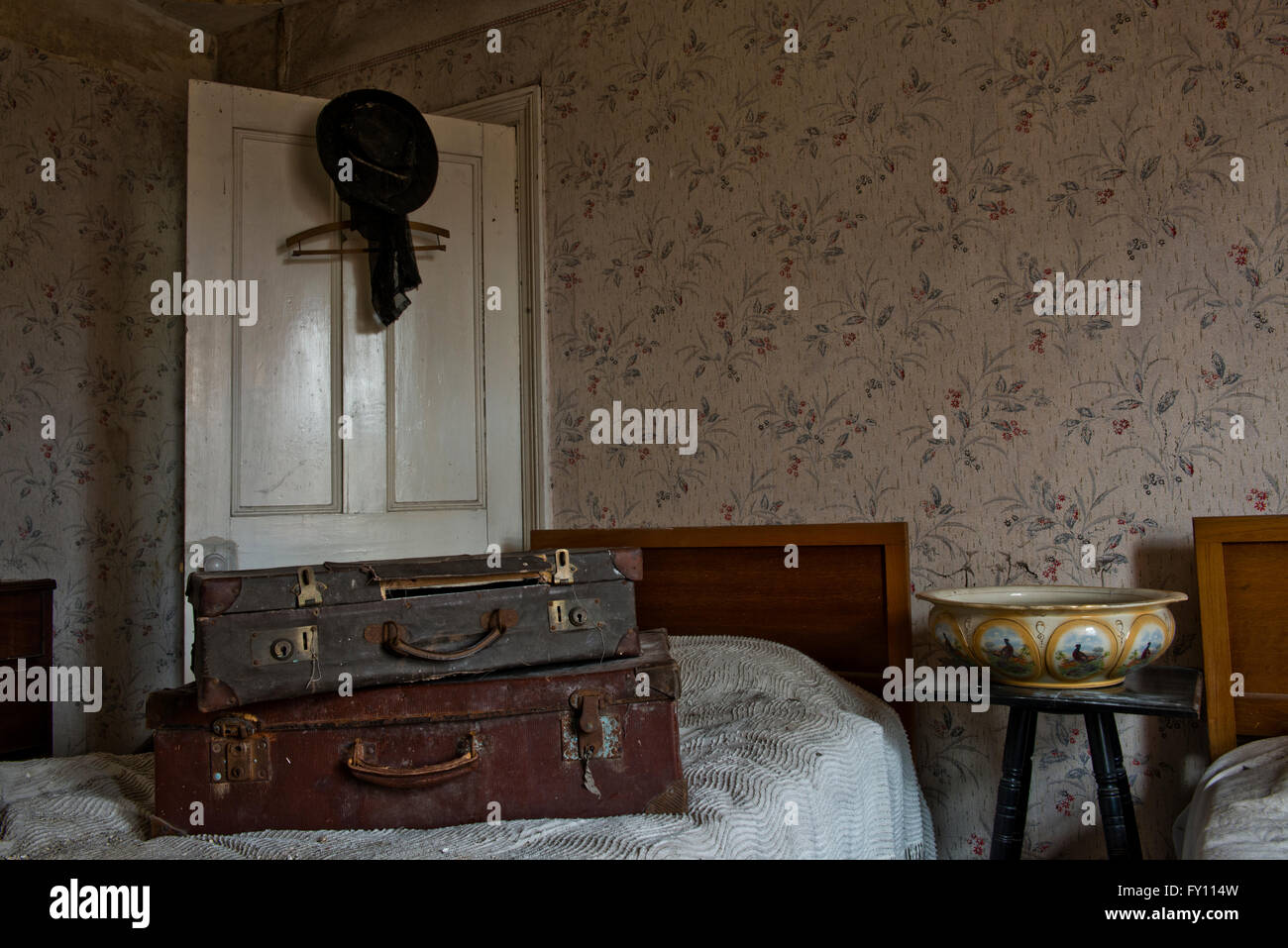 Situato nella piccola città di Breckland di Brandon, Suffolk, si trova una piccola cascina che è stato toccato da oltre trent'anni. Foto Stock