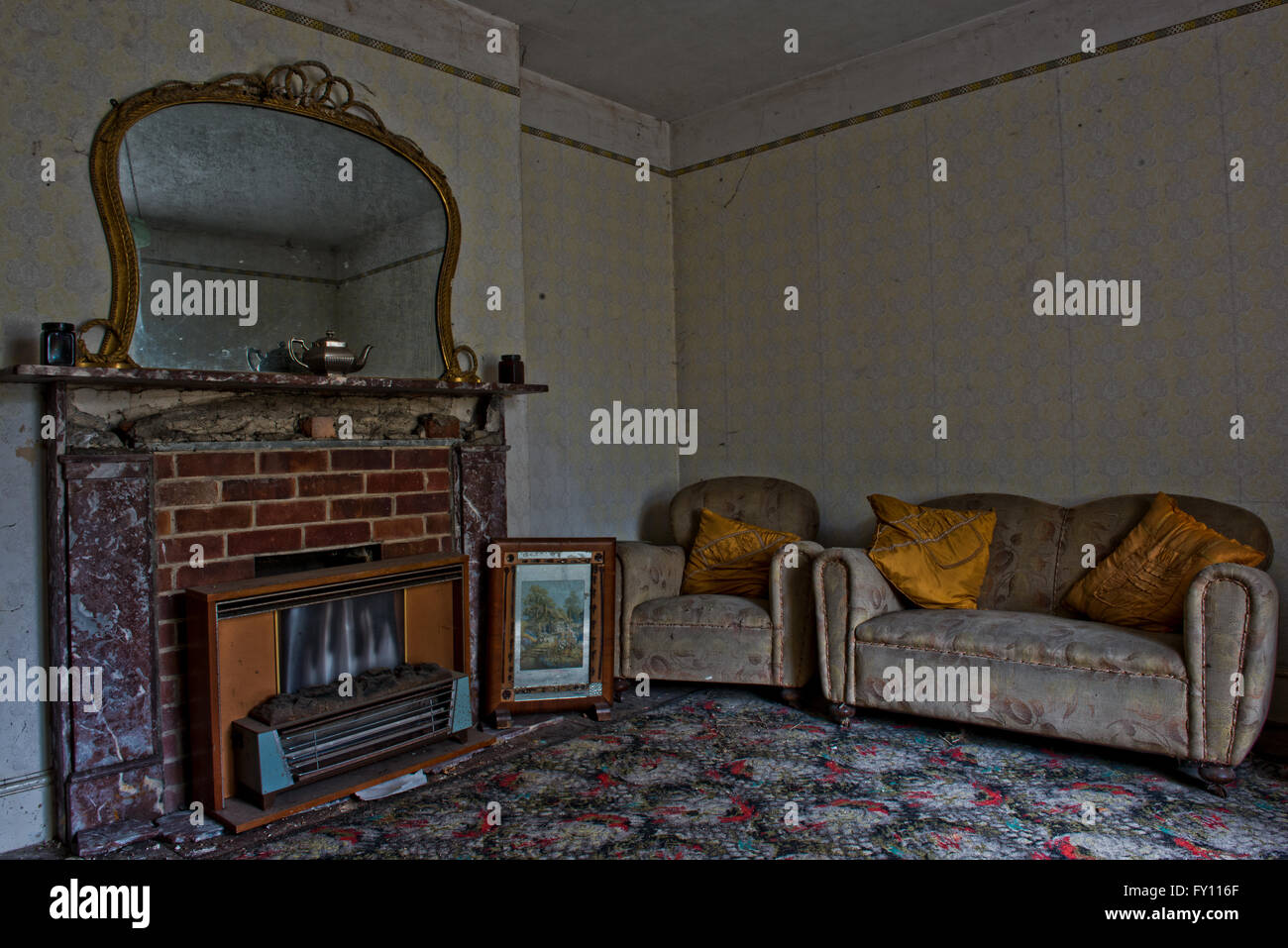 Situato nella piccola città di Breckland di Brandon, Suffolk, si trova una piccola cascina che è stato toccato da oltre trent'anni. Foto Stock