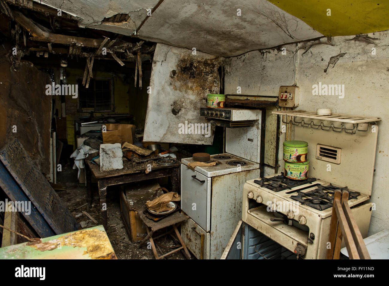 Situato nella piccola città di Breckland di Brandon, Suffolk, si trova una piccola cascina che è stato toccato da oltre trent'anni. Foto Stock