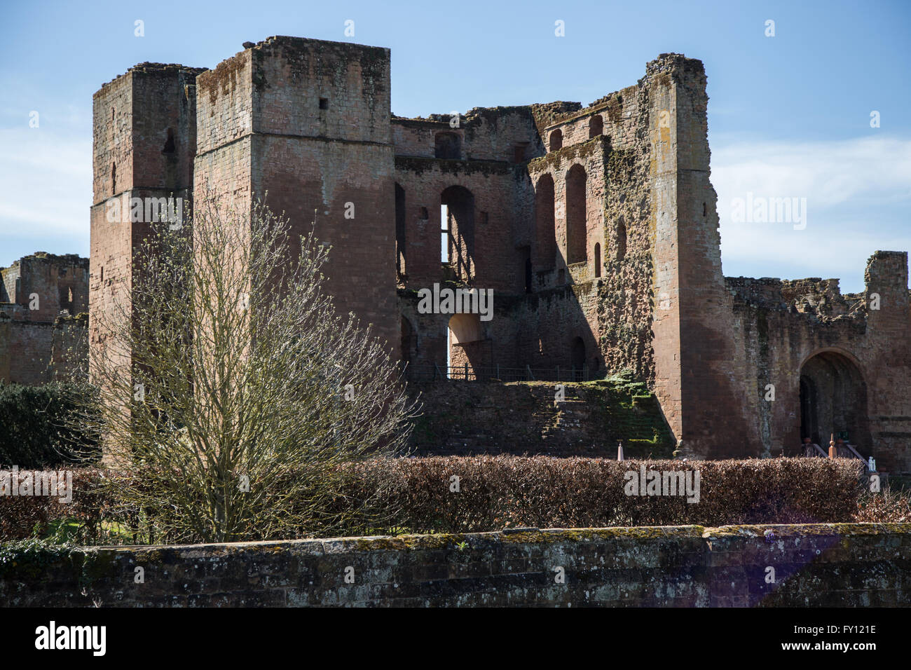 Il Castello di Kenilworth, Warwickshire, Inghilterra, Regno Unito Foto Stock