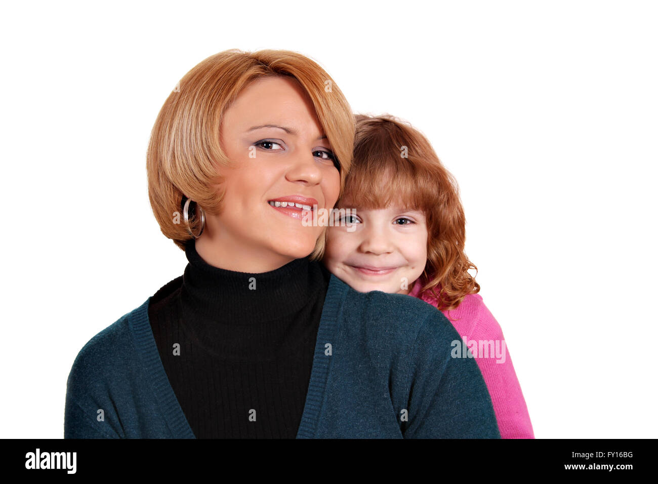 Madre e figlia in posa Foto Stock