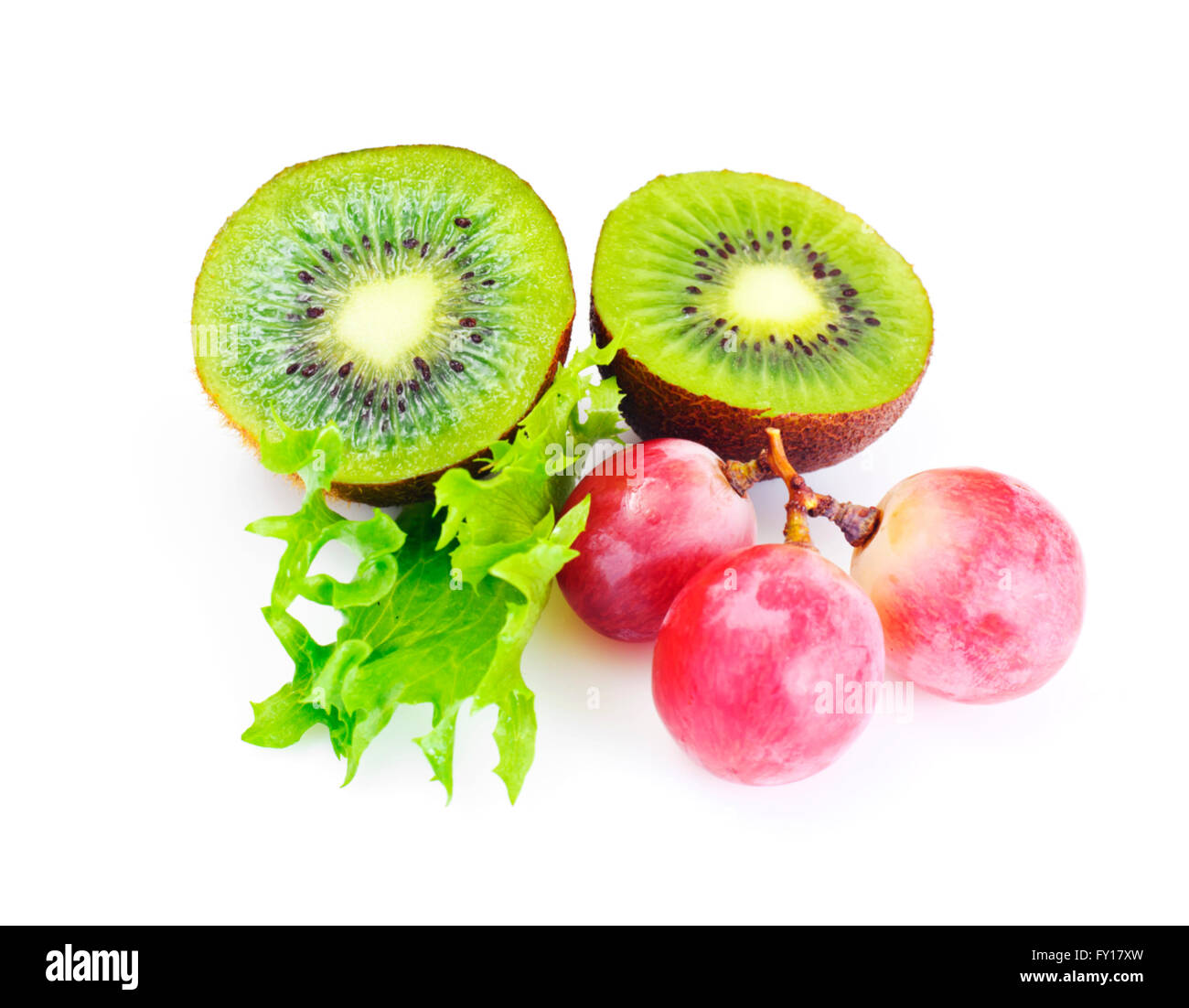 La lattuga, Apple e insalata di uva Foto Stock