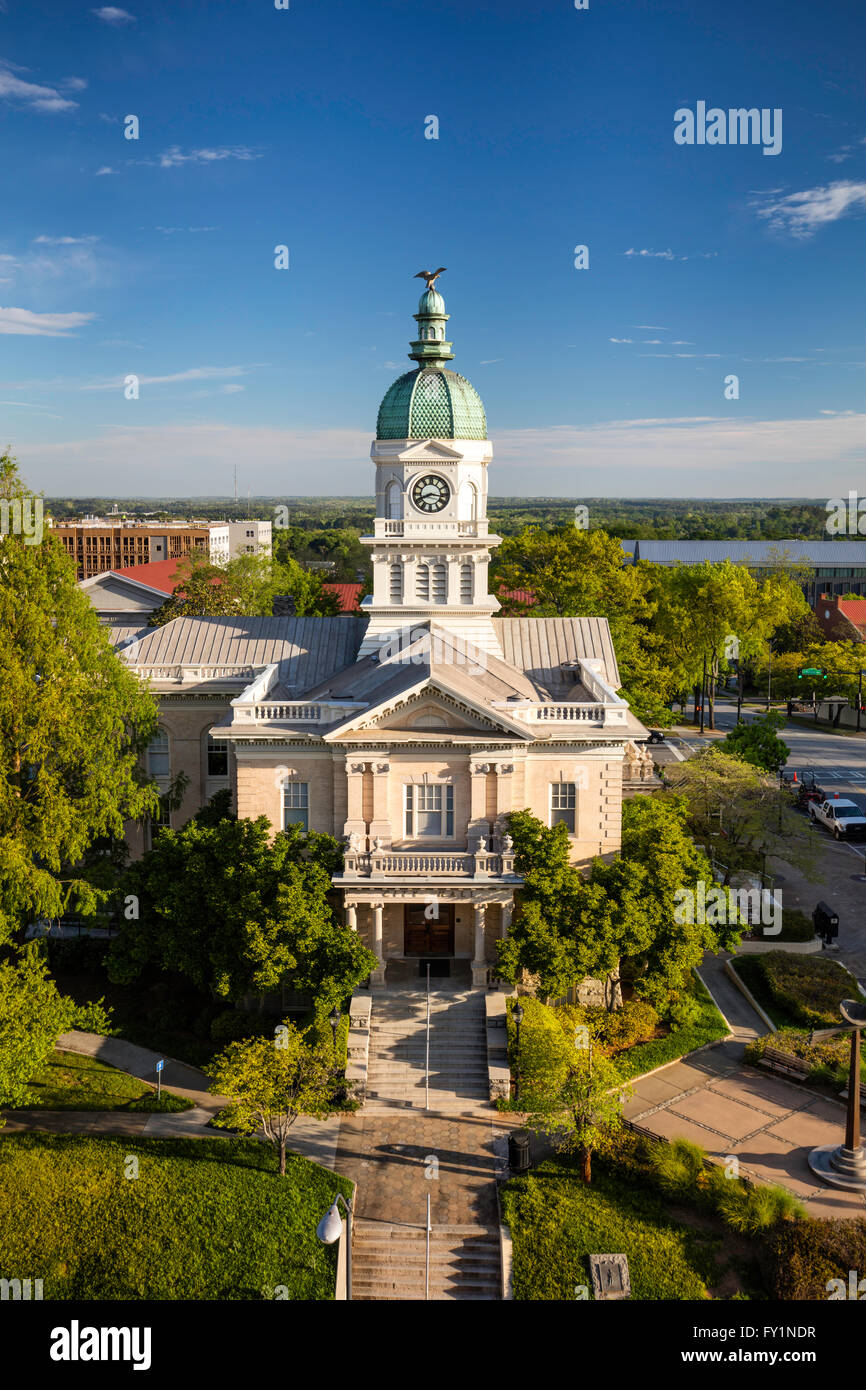 Vista aerea del Municipio e della città di Atene, GEORGIA, STATI UNITI D'AMERICA Foto Stock