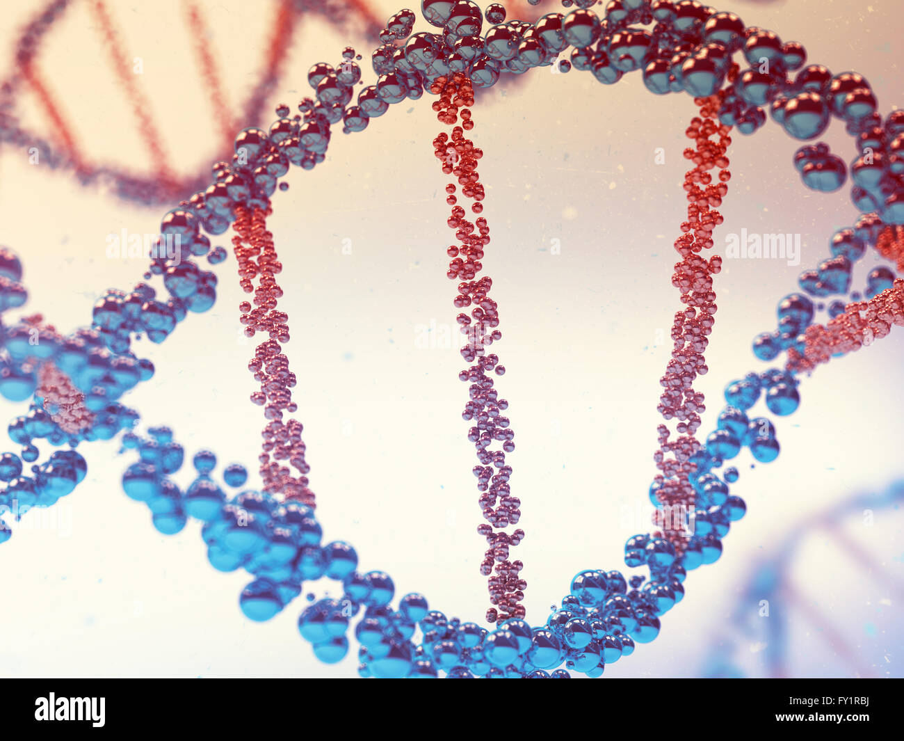 3D rendering di DNA Foto Stock
