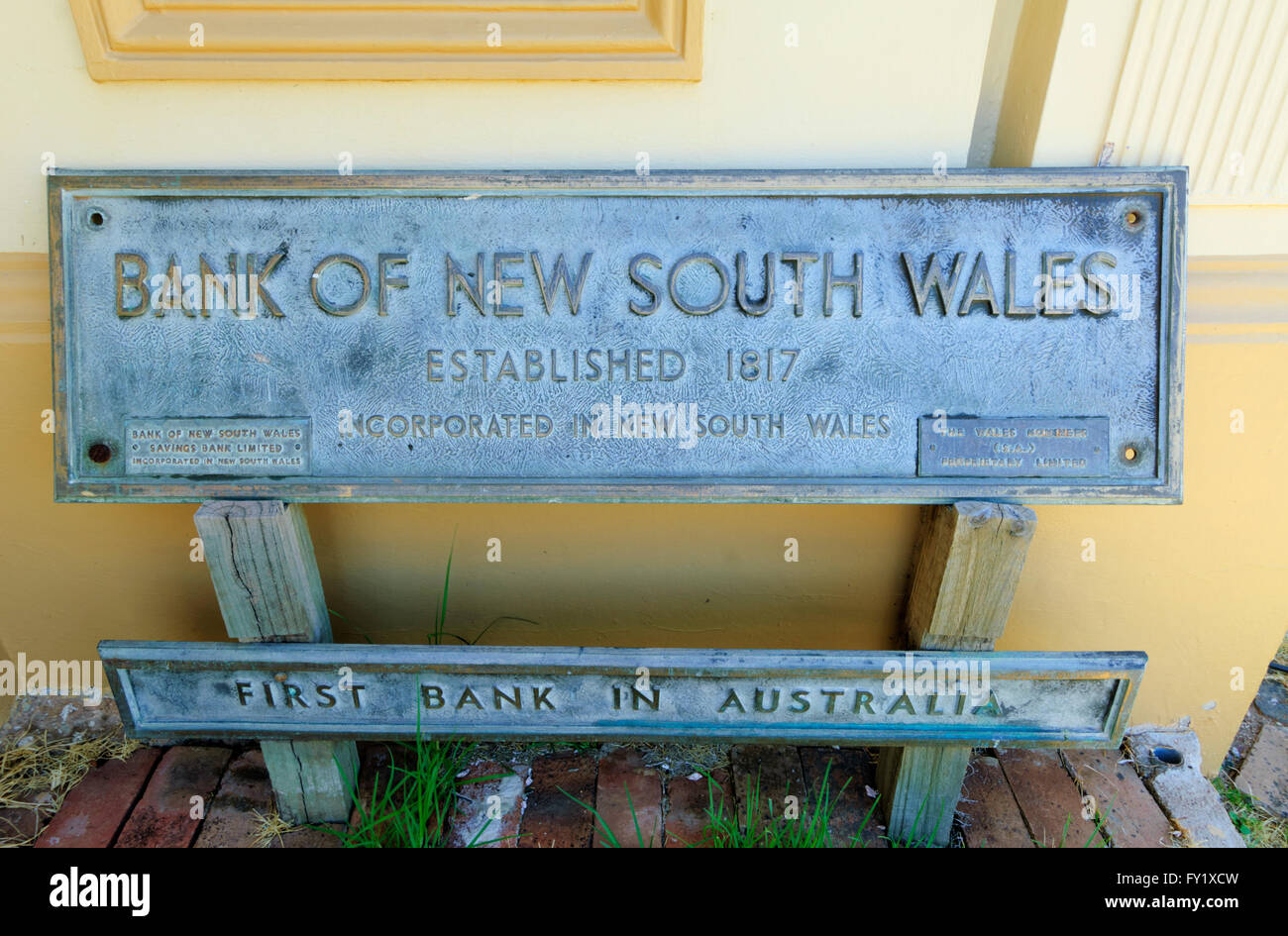 La banca di New South Wales, 1817, prima banca in Australia, Millthorpe, Nuovo Galles del Sud, Australia Foto Stock