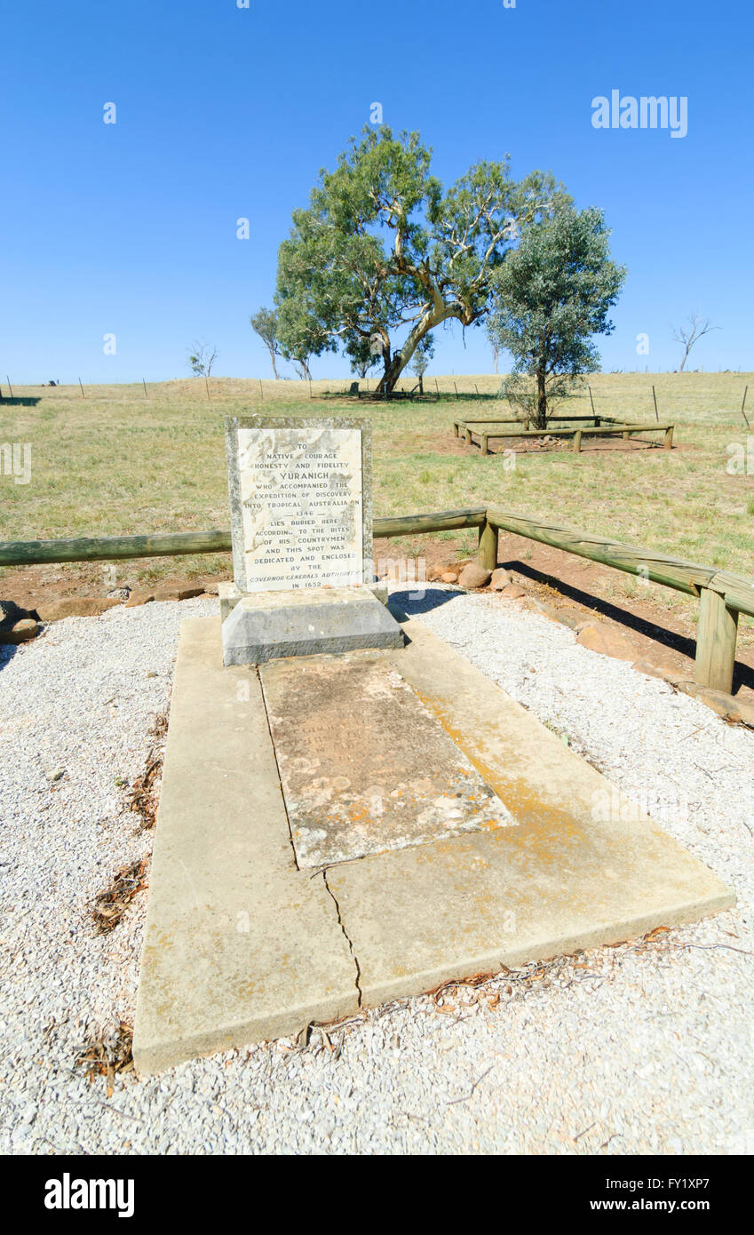 Guida aborigena Yuranigh's grave, nei pressi di Molon, Nuovo Galles del Sud, Australia Foto Stock