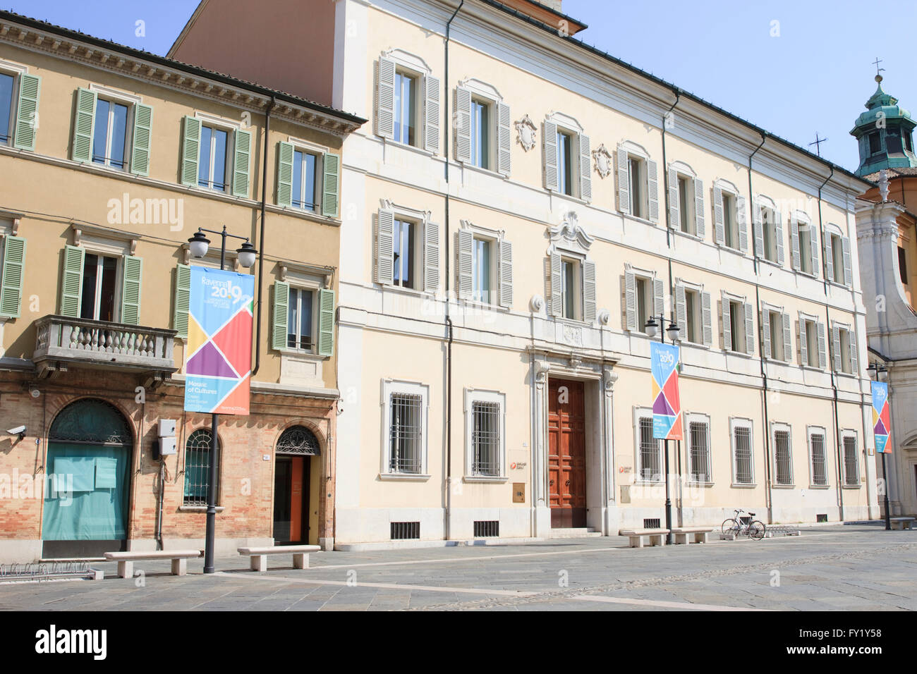 Palazzo Rasponi del sale in Piazza del Popolo, Ravenna, Italia. Foto Stock